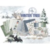 WINTER TREE - zestaw papierów z jednym wzorem ink resist 